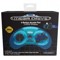 Pad SEGA Mega Drive Retro-Bit MD 8-B 2.4G WL Blue