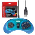 Pad SEGA Mega Drive Retro-Bit USB Blue