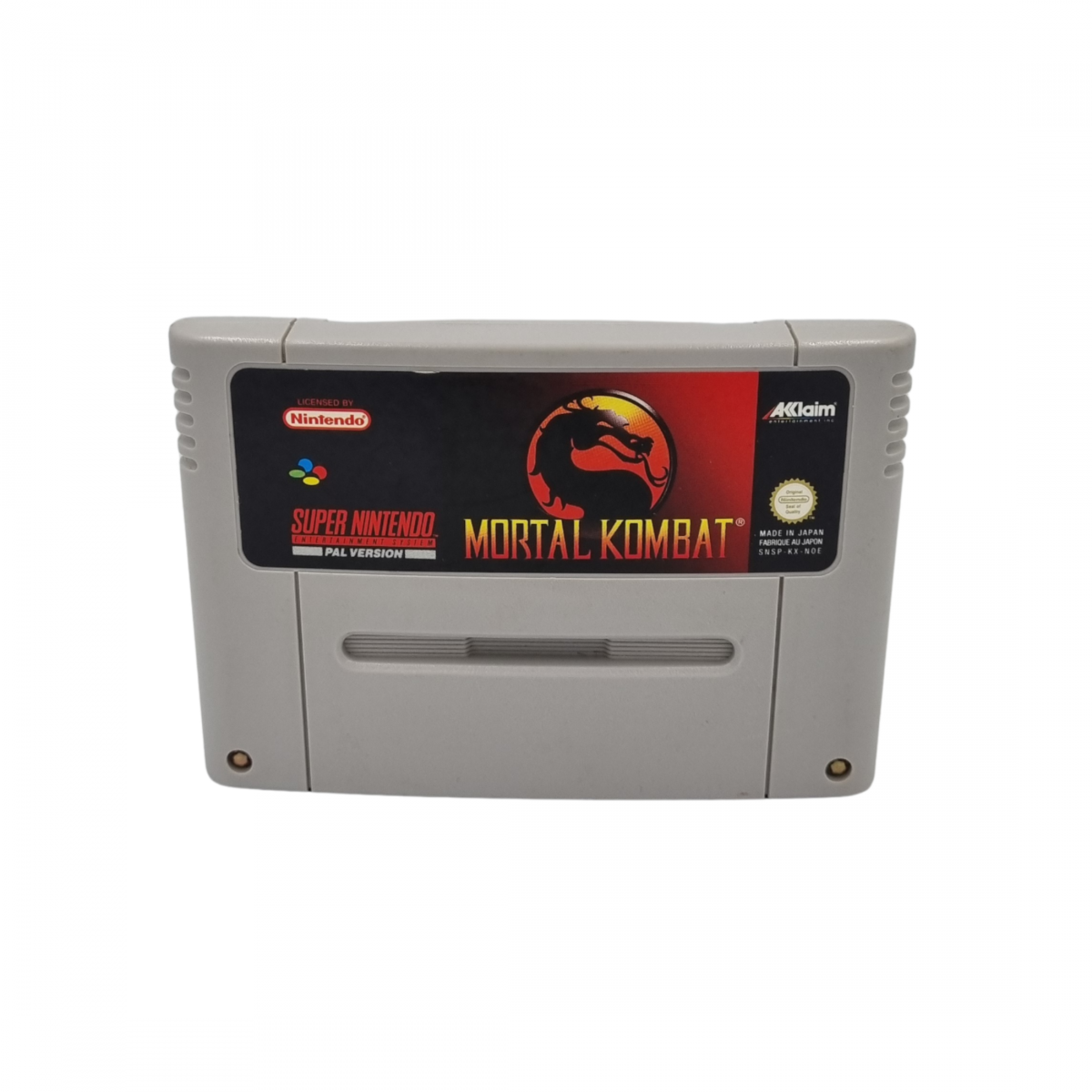 Mortal Kombat SNES - front carta