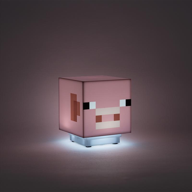 Lampka nocna Minecraft Świnka z pięknym światłem i dźwiękiem CHRUM