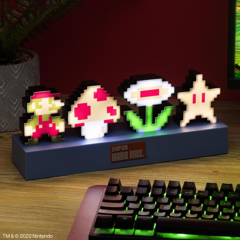 Lampka Super Mario Bros. Icons z trzema trybami świecenia